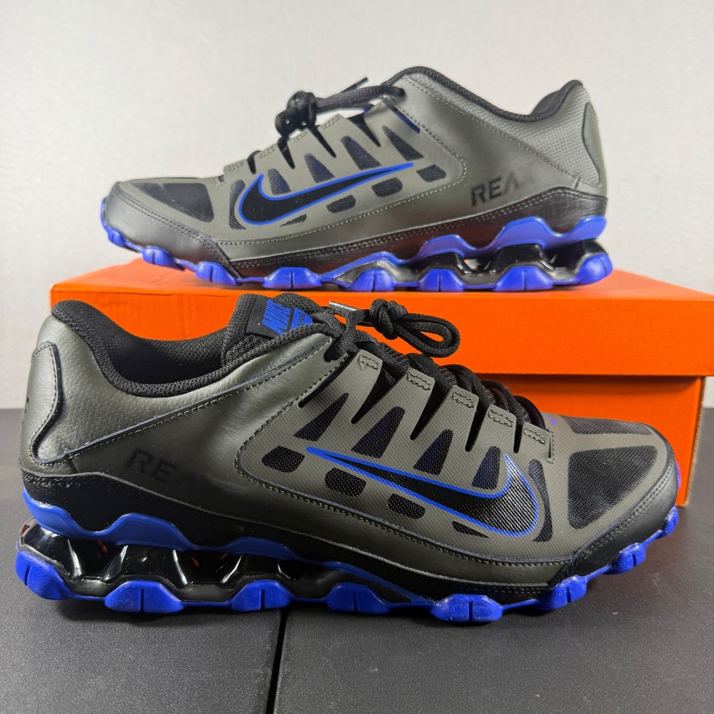 Nike Reax 8 TR Mesh Mens Training Shoes Newsprint Black Racer Blue 621716-012